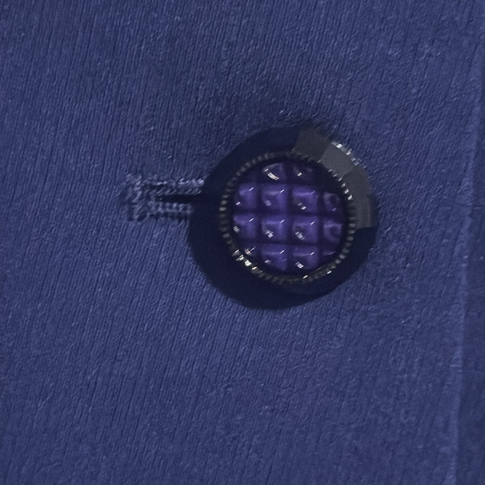 Authentic Kasper Petite Designer Button Navy Dres… - image 6